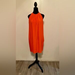 Celine by Phoebe Philo Orange Silk Pleated Mini Dress - EU 42 / US 10
